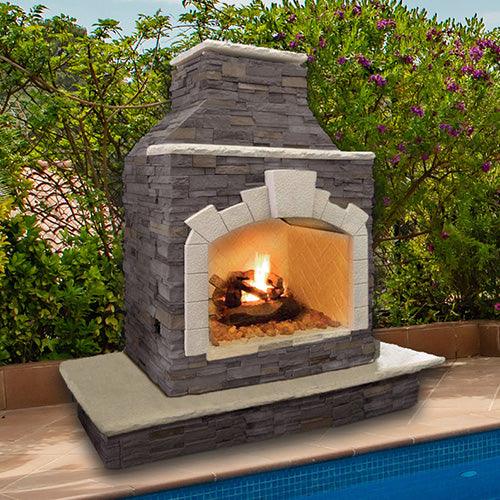 Cal Flame Outdoor Fireplace – 72" 55,000 BTU