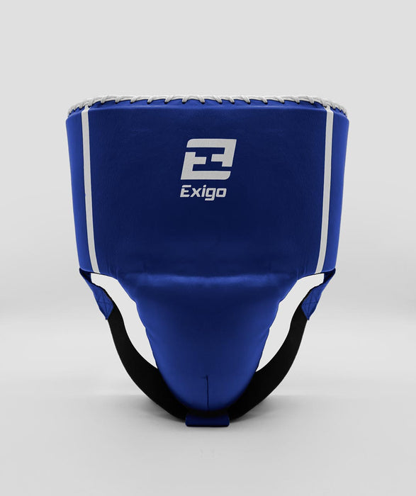 Exigo® C4 Classic Leather Abdominal Guard - Blue/White