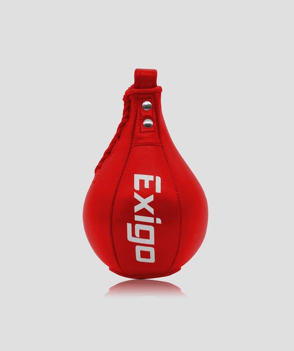 Exigo® Super Pro Leather Peanut Speed Ball - Red