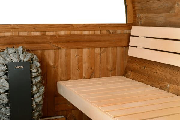 Thermasol Takoa Classic Barrel Outdoor Sauna 8kW Harvia Spirit Electric Heater