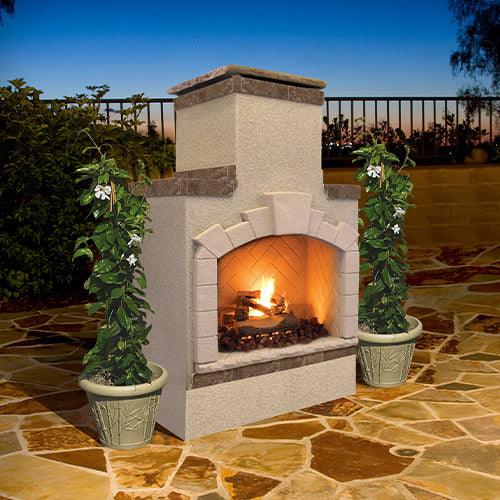 Cal Flame Stucco Outdoor Fireplace – 48" 55,000 BTU